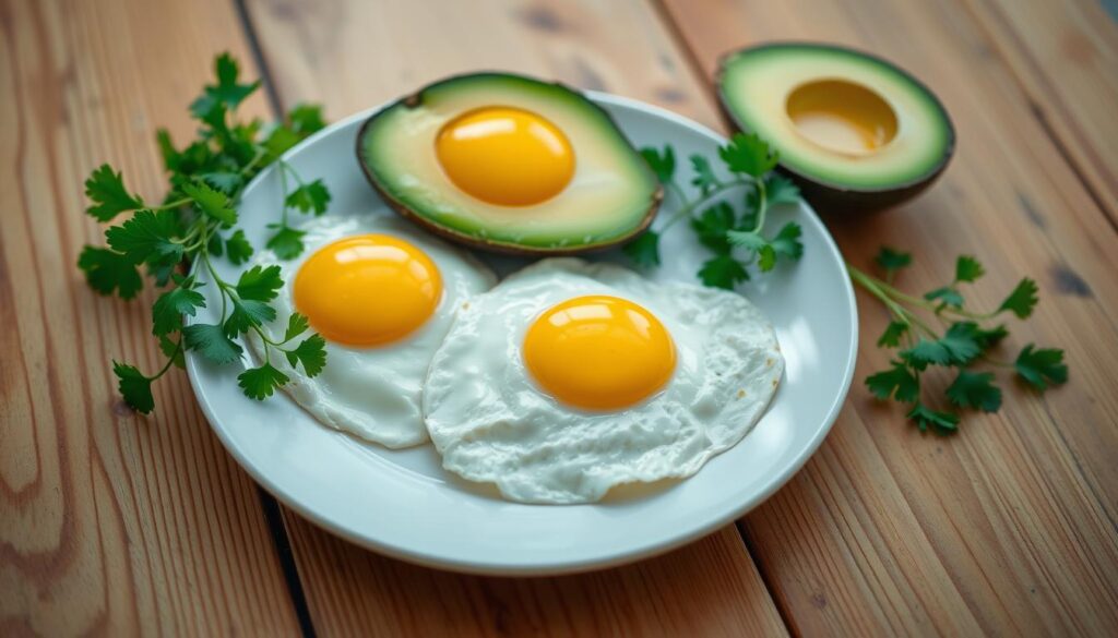 Avocado and eggs