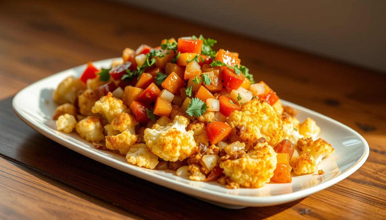 Cauliflower hash browns